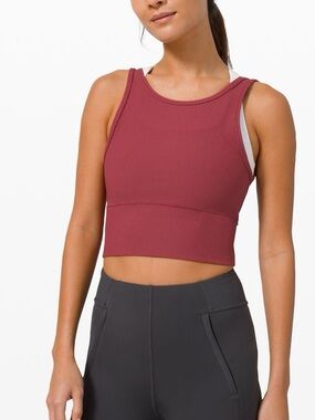 Lululemon Power Pivot Tank Top in Mulled Wine